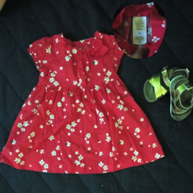 Carter's Just One You Red Dress ( Dress ONLY) Shopee Philippines