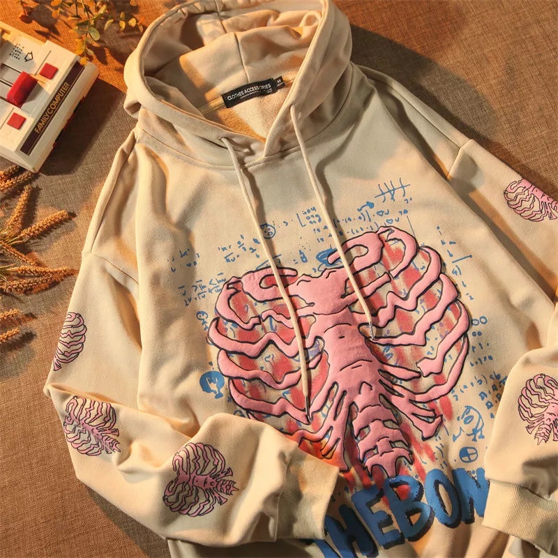 Los Angeles Letter Print Sweatshirt Y2k Zip Up Hoodie 2022 Vintage  Streetwear Harajuku Grunge Outwear Brown Tops Hoodies Women