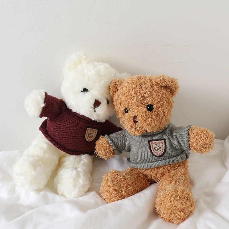 30cm Brown Teddy Bear Stuffed Plush Toys Room Decor Toy For Kids ...
