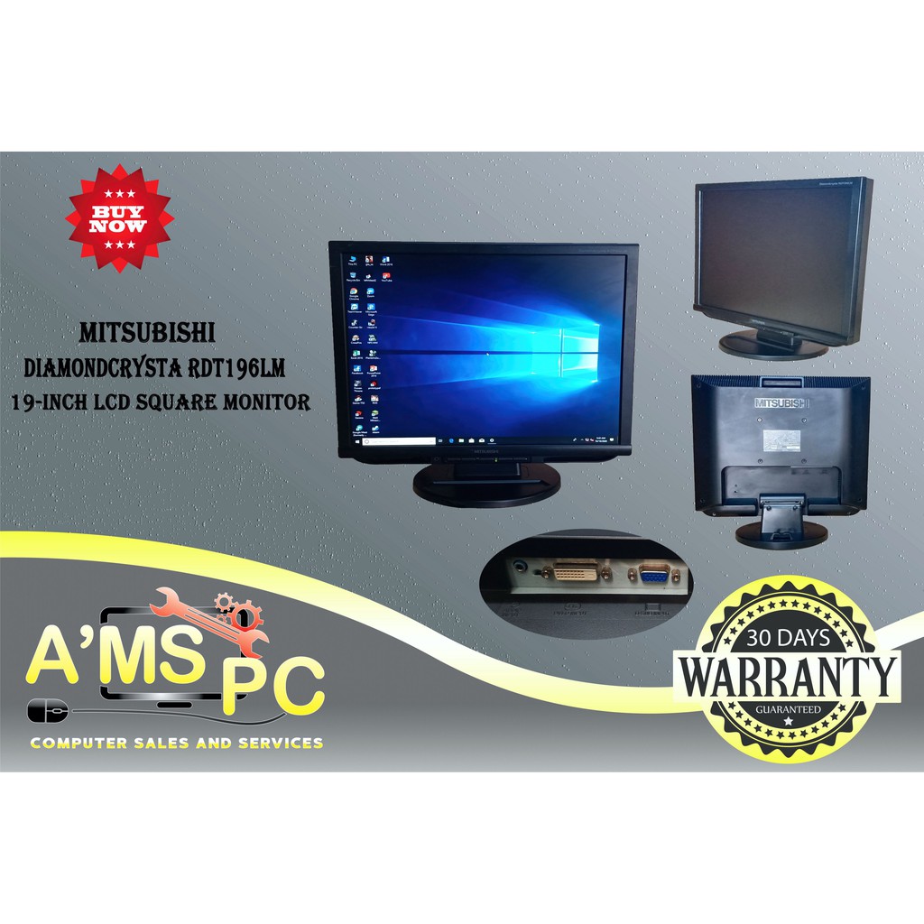 19-Inch Square LCD Monitor free powercord and DVI-D cable ASSORTED ...