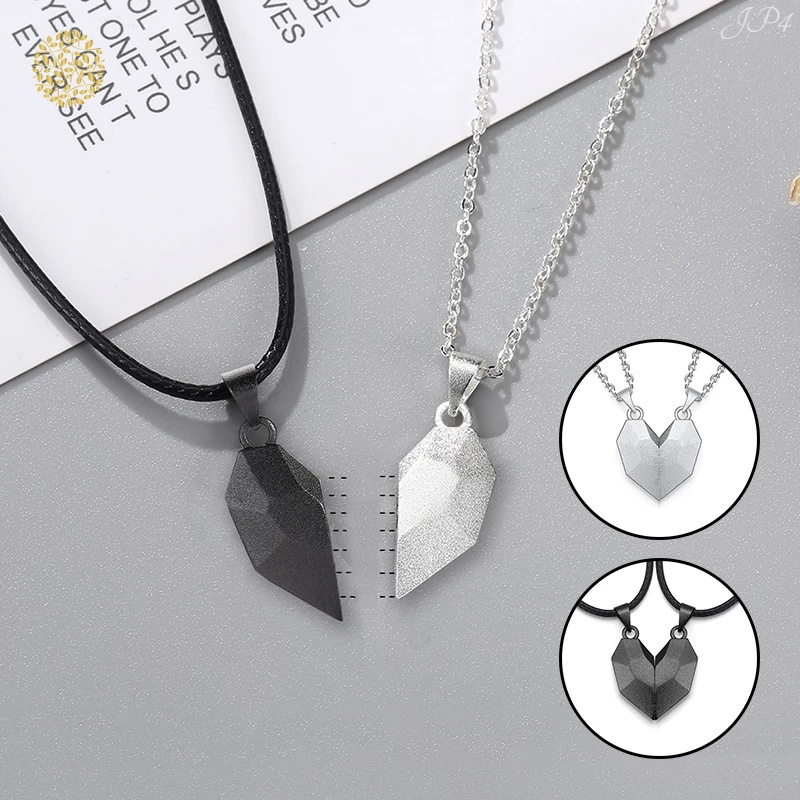 Trendy Flower Magnetic Attract Together Pendant Necklace