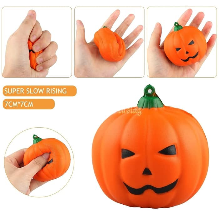 Cute halloween pumpkin fruit squishy | Shopee Philippines