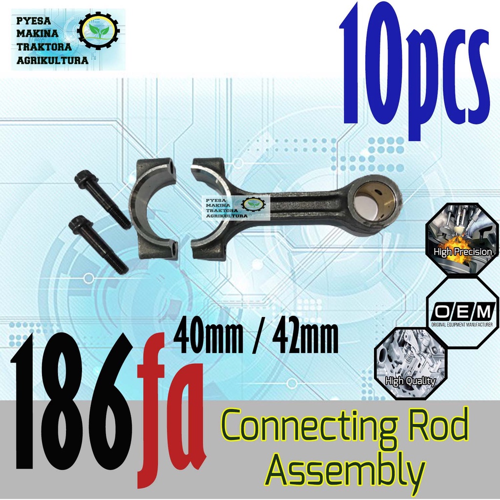 Connecting Rod Assembly 186fa 12hp 40mm 42mm Air Cooled Engine | Shopee ...