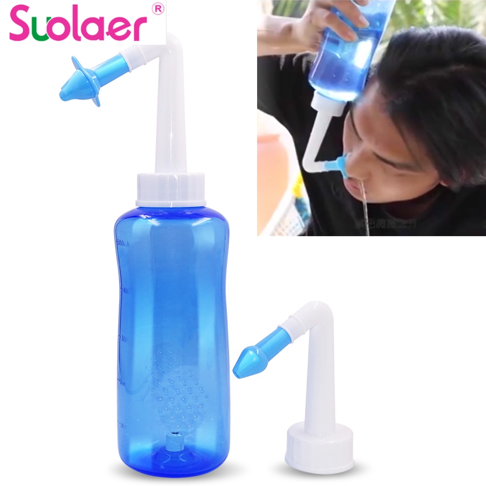 Suolaer 300ml Nose Adults Children Neti Pot Standard Double Wash System ...