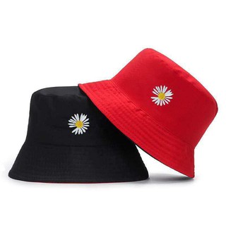 Unisex Reversible Bucket Hat Daisy Sunflower Embroidered Wide Brim ...