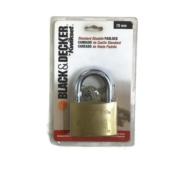 Black Decker by Kwikset Solid Brass Padlock 70mm Shopee