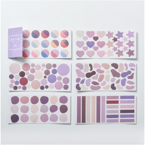 12 PCS color mood cartoon collage cute sticker diary album decoration ...