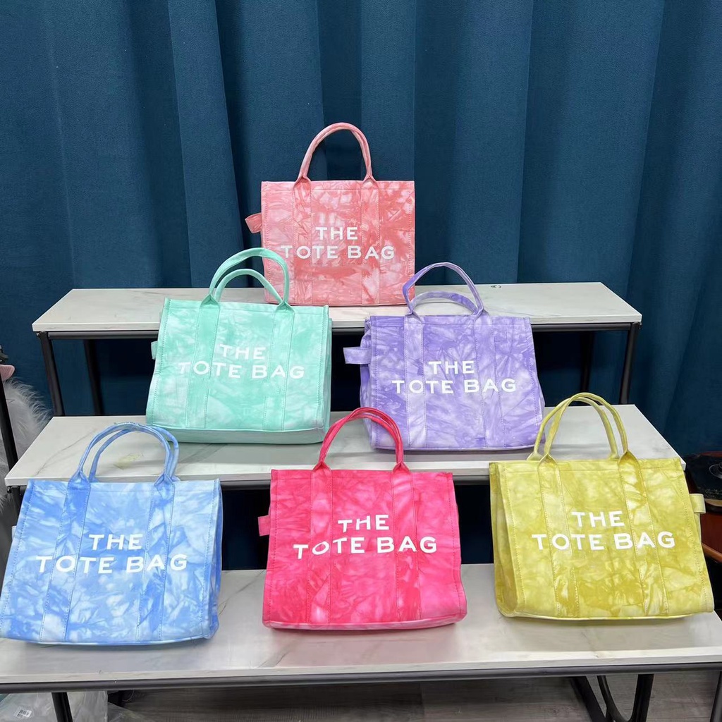 (The Tote Bag) Canvas Letters Tote Bag Simple Shoulder Messenger Bag Shopee Philippines