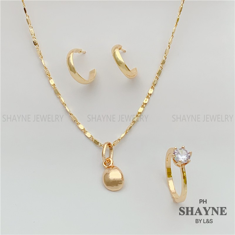 Gold necklace deals and ring set