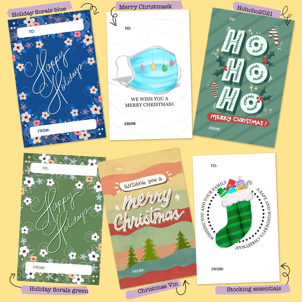 Personalized Christmas Gift Card 2021 Designs Shopee Philippines