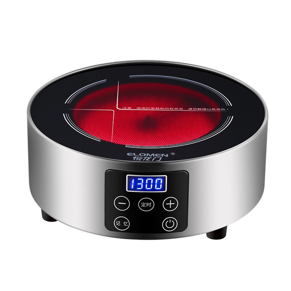 Round Electric Ceramic Stove Hot Plate Cooktop Serving Portable Single