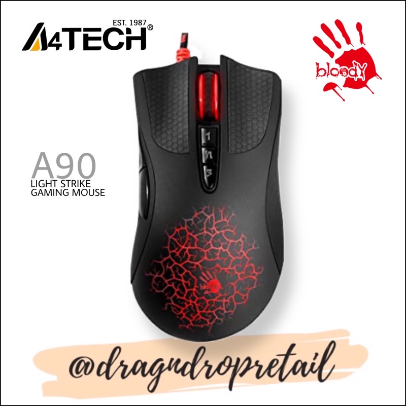 A4TECH BLOODY A90 Light Strike Gaming Mouse, (LK) Optical Switch ...