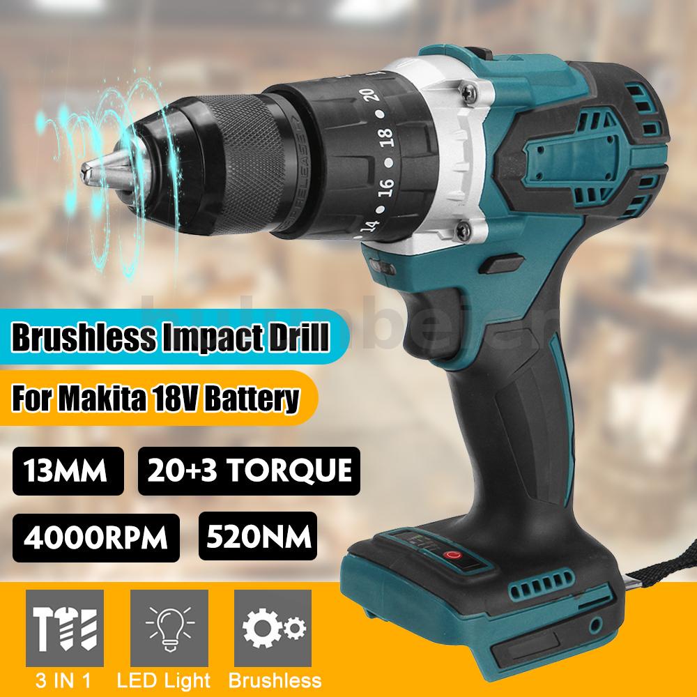 MUSTOOL 18V 520N.m 3 in 1 Electric Cordless Impact Drill Power Driver ...