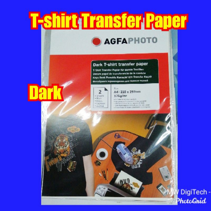 Agfa Dark Tranfer Paper for Tshirt Heatpress Printing - 1 pack | Shopee ...