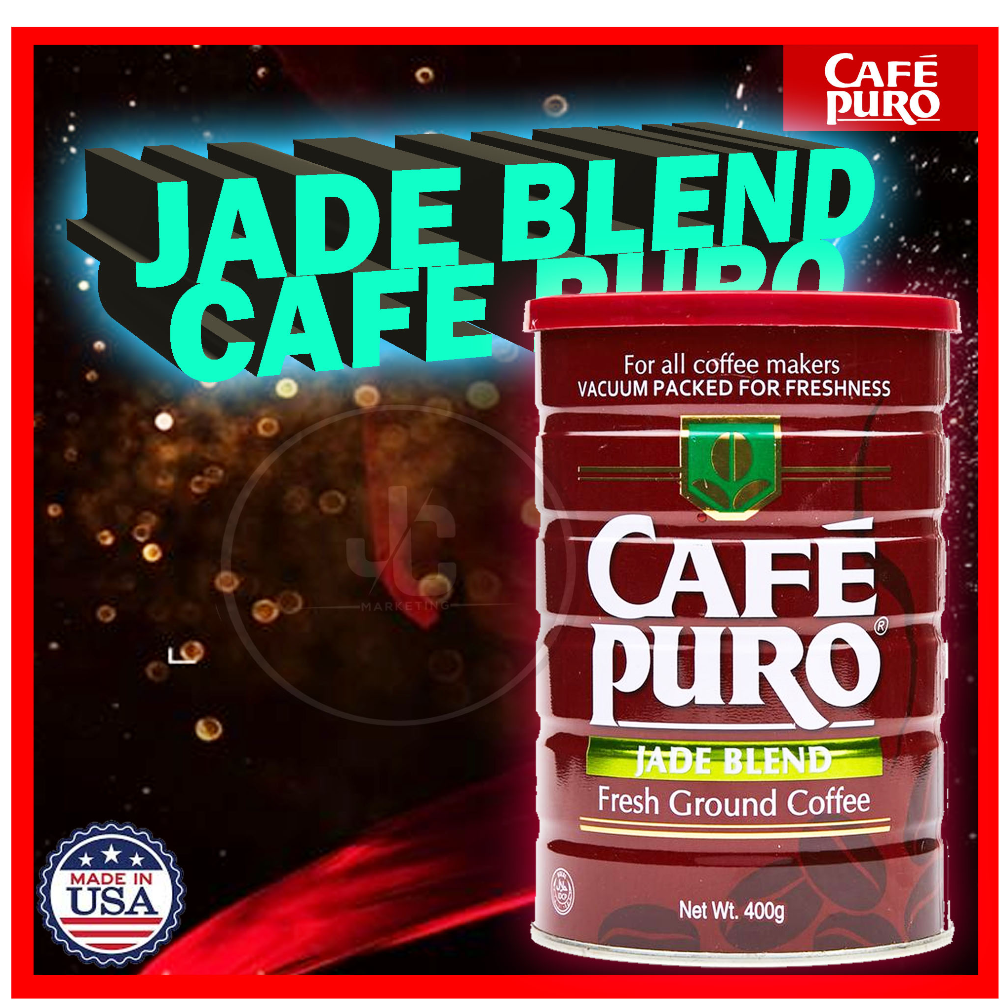 Cafe Puro Jade Blend Fresh Ground Coffee in a Tin Can 400gCafe