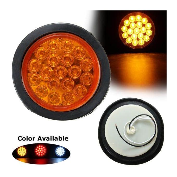 S 12V LED Red Reflector Tail/Brake/Stop Light - For Jeep, SUV, Truck, Trailer (Universal Mount) LED Trailer Light - Foto 5