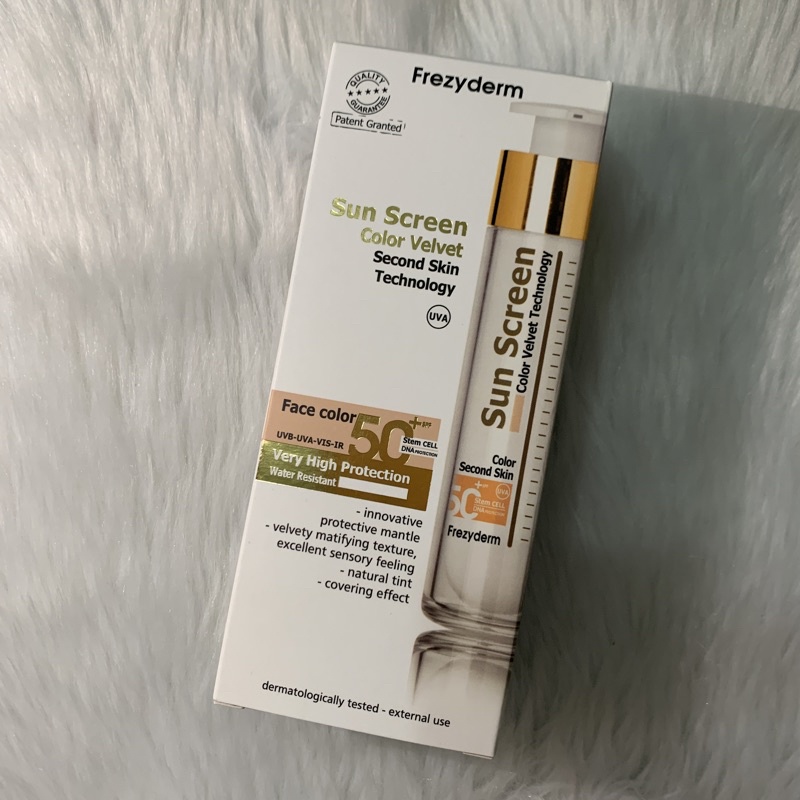 Frezyderm tinted and clear sunscreen Color velvet spf 50 and mild wash