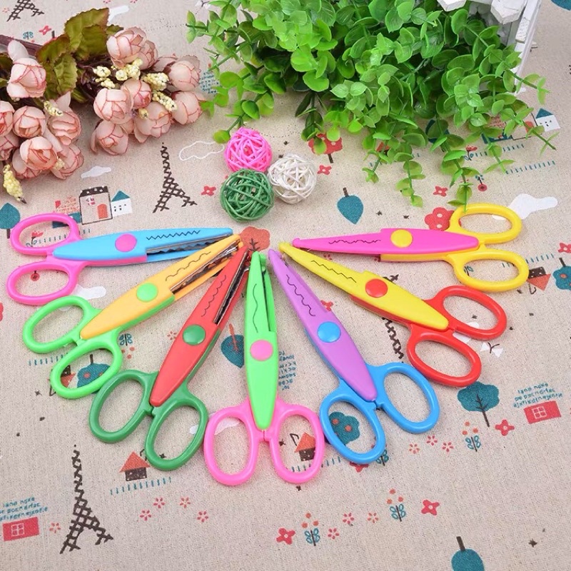 design craft scissors DIY child safe scissors plastick lace handmade