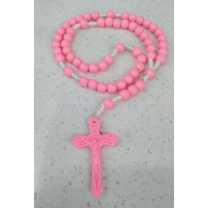 HFO: Pink Soft Plastic Cord Rosary