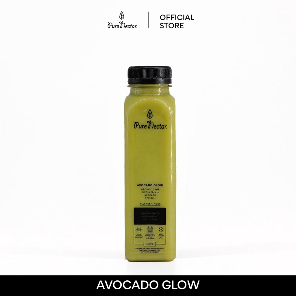Avocado Glow Premium ColdPressed Juice 300mL Fresh, Unpasteurized, No Additives Added Shopee