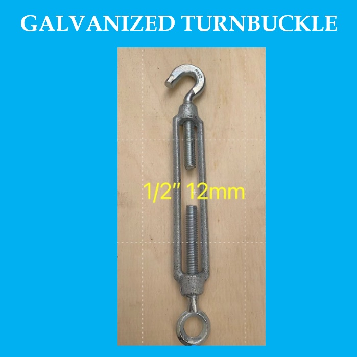 GI Turnbuckle 1/4'' (6MM) 5/16" ( M 8 ) 9/16" (14MM) Hook & Eye