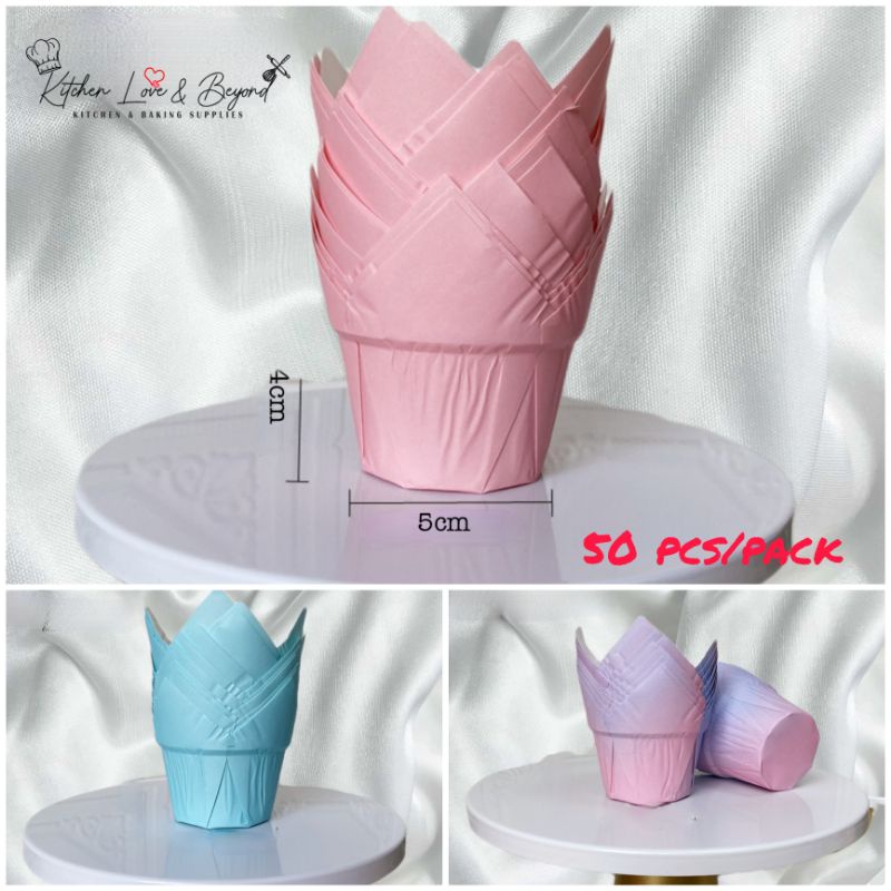 paper pastel tulips cups foil tulips cup christmas tulips Cupcake ...