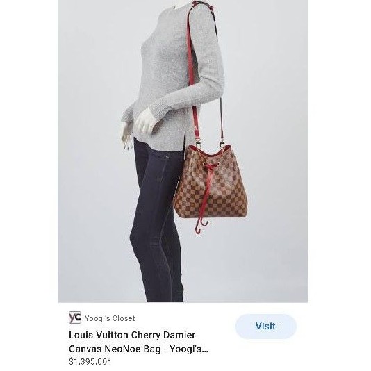 Louis Vuitton Damier Ebene Neonoe Cherry Berry