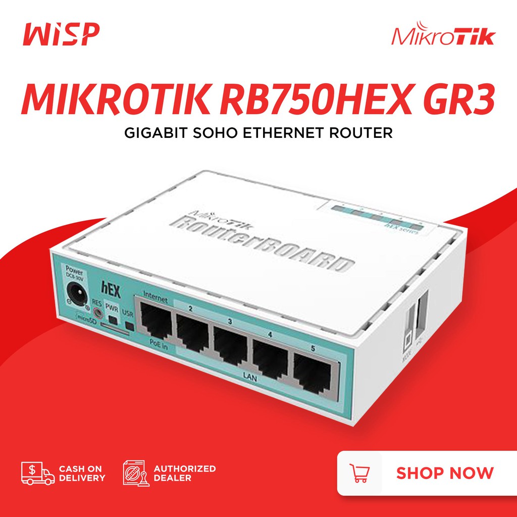 Mikrotik RB750 (HEX Gr3) Gigabit SOHO router | Shopee Philippines