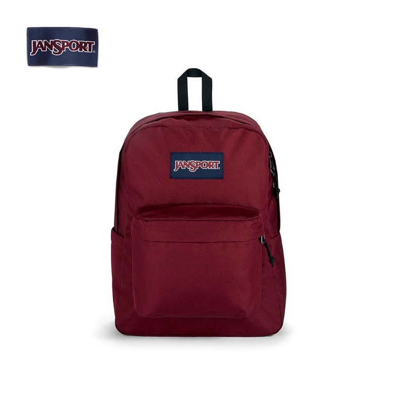 JanSport Superbreak Plus Backpack Russet Red Men 26L Shopee