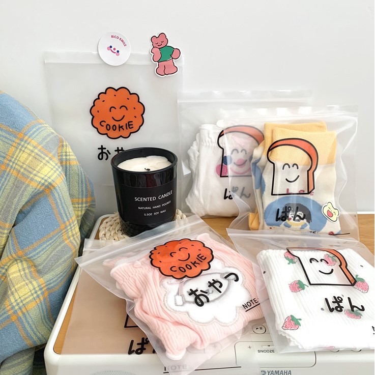 Ch 丨 3 Pieces Pack ins Han Fan Toast Transparent Ziplock Bag Mask ...