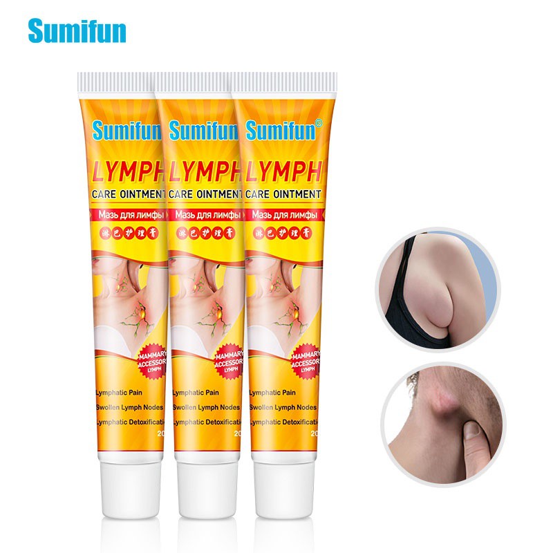 3pcs Sumifun Lymphatic Detox Cream Lymph Ointment Neck Anti Swelling Cream Armpit Lymph Nodes 0961