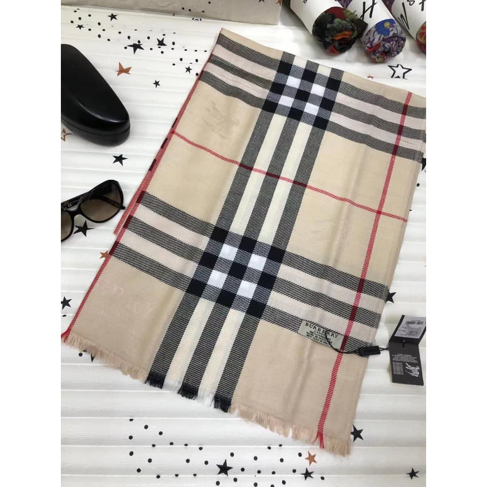 Burberry Cotton Silk Scarves Branded Scarf High Quality Shopee