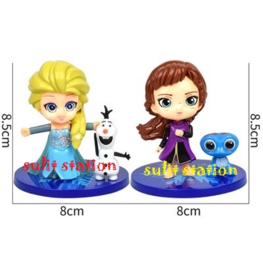 set of 2 FROZEN ELSA ANNA COLLECTIBLE TOY FIGURES FIGURE CAKE TOPPER ...