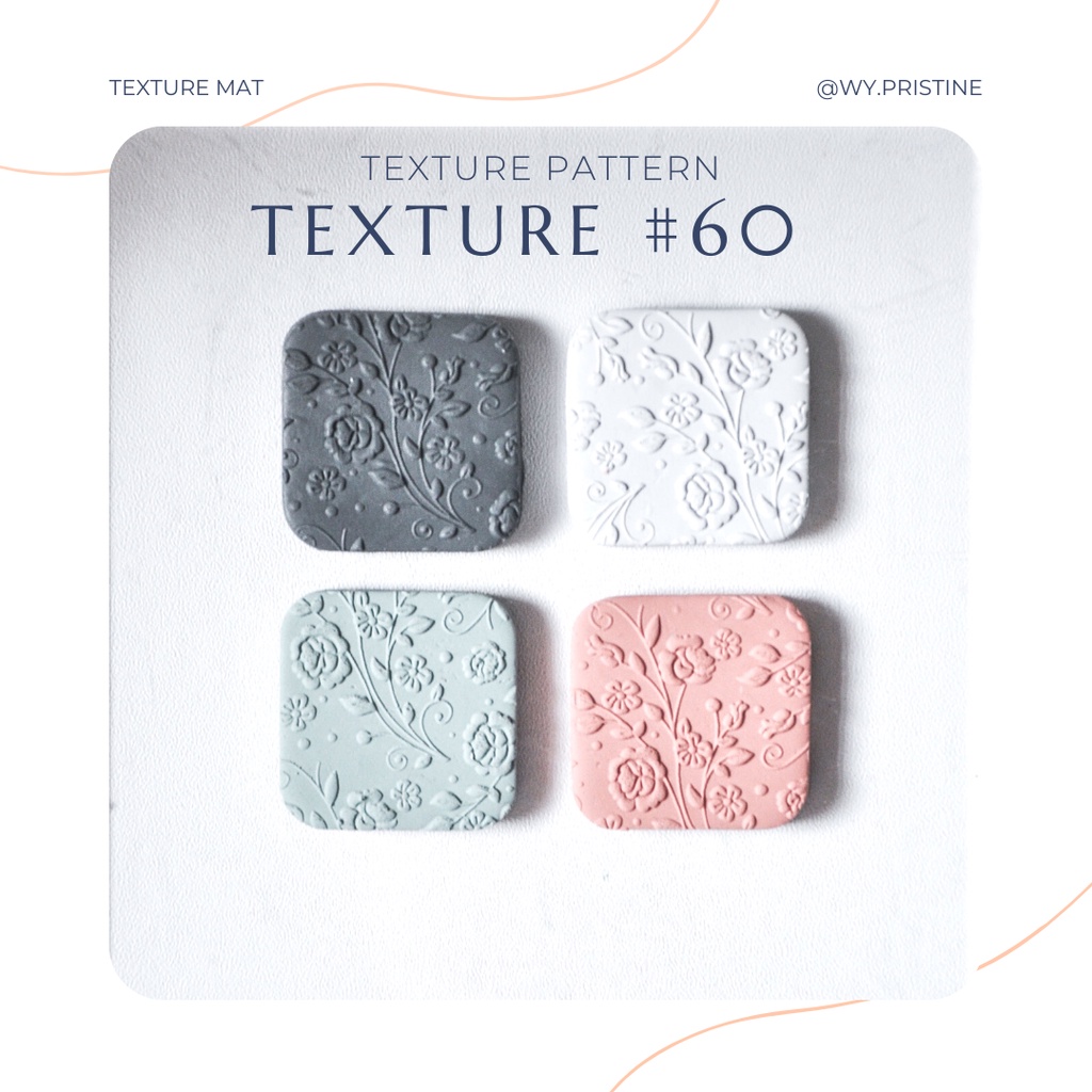 Polymer clay texture sheet Texture mat for polymer clay Texture 57- 63 ...