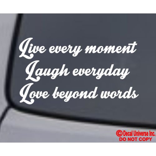 LIVE LAUGH LOVE Vinyl Decal Sticker Car Window Wall Bumper Family ...