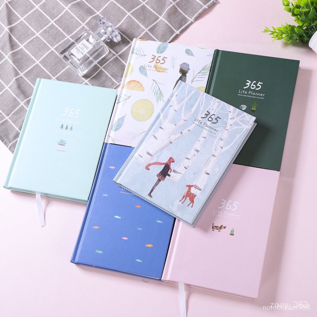 Ohhand Notebook 365 Days Life Planner Aesthetic Pastel Hardbound ...