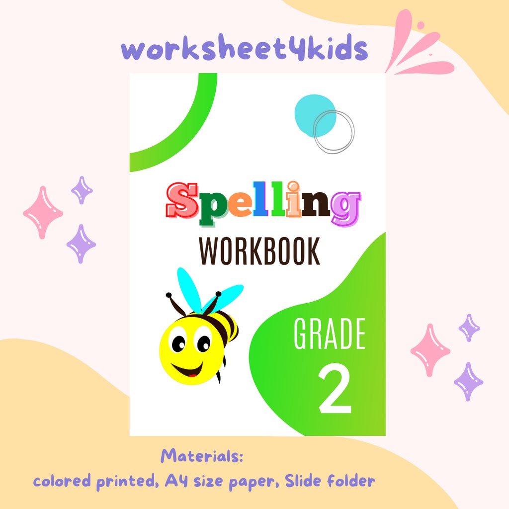 49, PAGES GRADE 2 SPELLING WORKBOOK (2 Pages per sheet) Shopee
