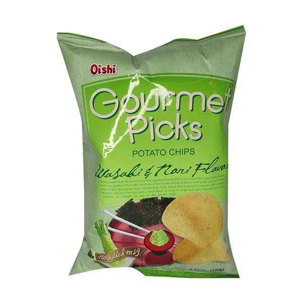 Oishi Gourmet Picks Potato Chips Wasabi Nori 120g Shopee Philippines
