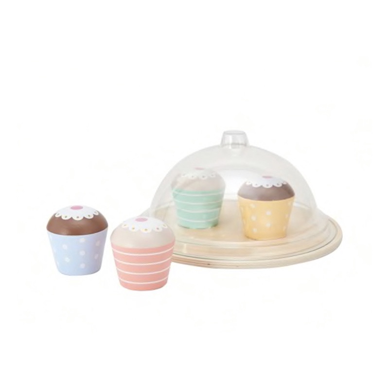 Anko 6 Piece Wooden Cupcakes Pretend Toy (From Australia) Shopee