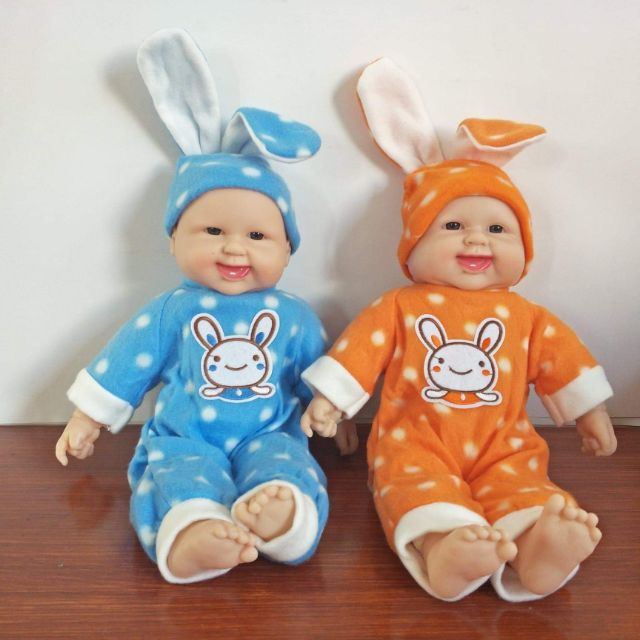 Happy Baby Doll Laughing Sound Cute Adorable Rabbit Bunny Chest ...