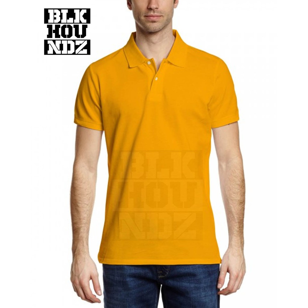 Gold color polo shirt sale