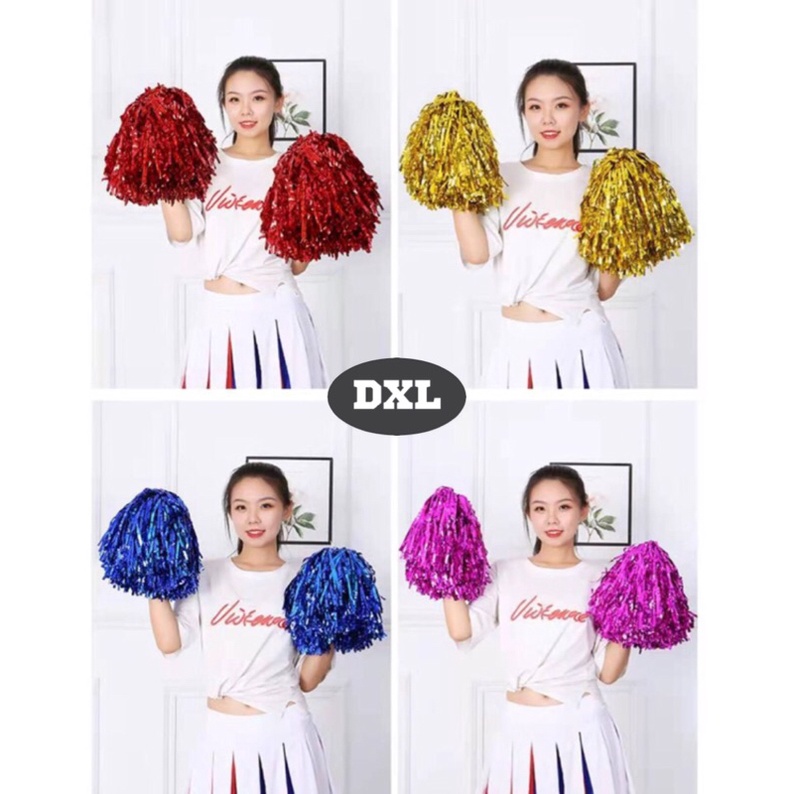 DXL POM POMS PAIR FOR CHEERING (LONG) | Shopee Philippines