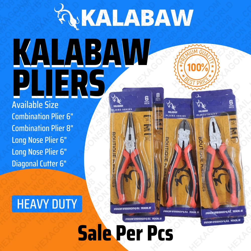 1Pcs Kalabaw Pliers Combination Plier Long Nose Plier Diagonal Cutter