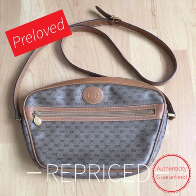 Gucci Vintage Sling Bag 100 Original Shopee Philippines