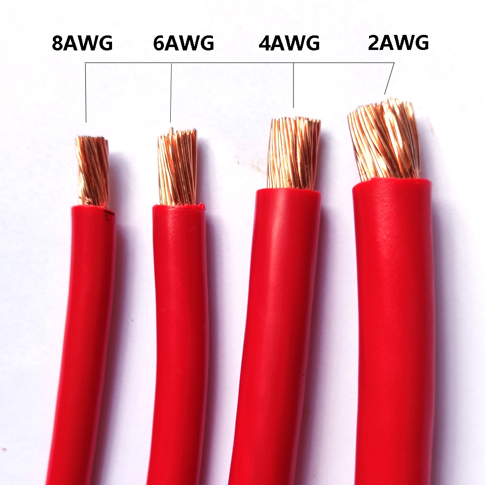 Ready Stocks 8/6/4 AWG 10/16/25mm2 Battery Connection Cable Copper Wire ...