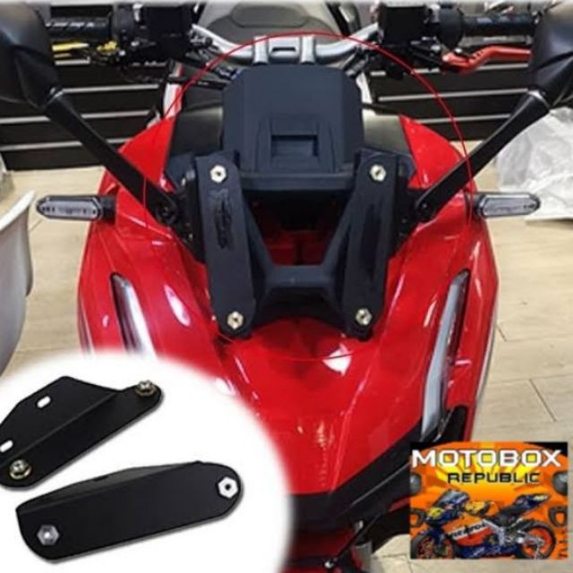 HONDA ADV 150 Windshield Bracket with Side Mirror Shopee Philippines