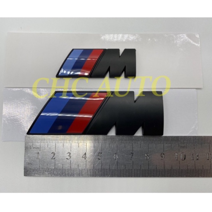 BMW M Sport Emblem Logo Big / Small Matt Black MSport Fender Logo ...