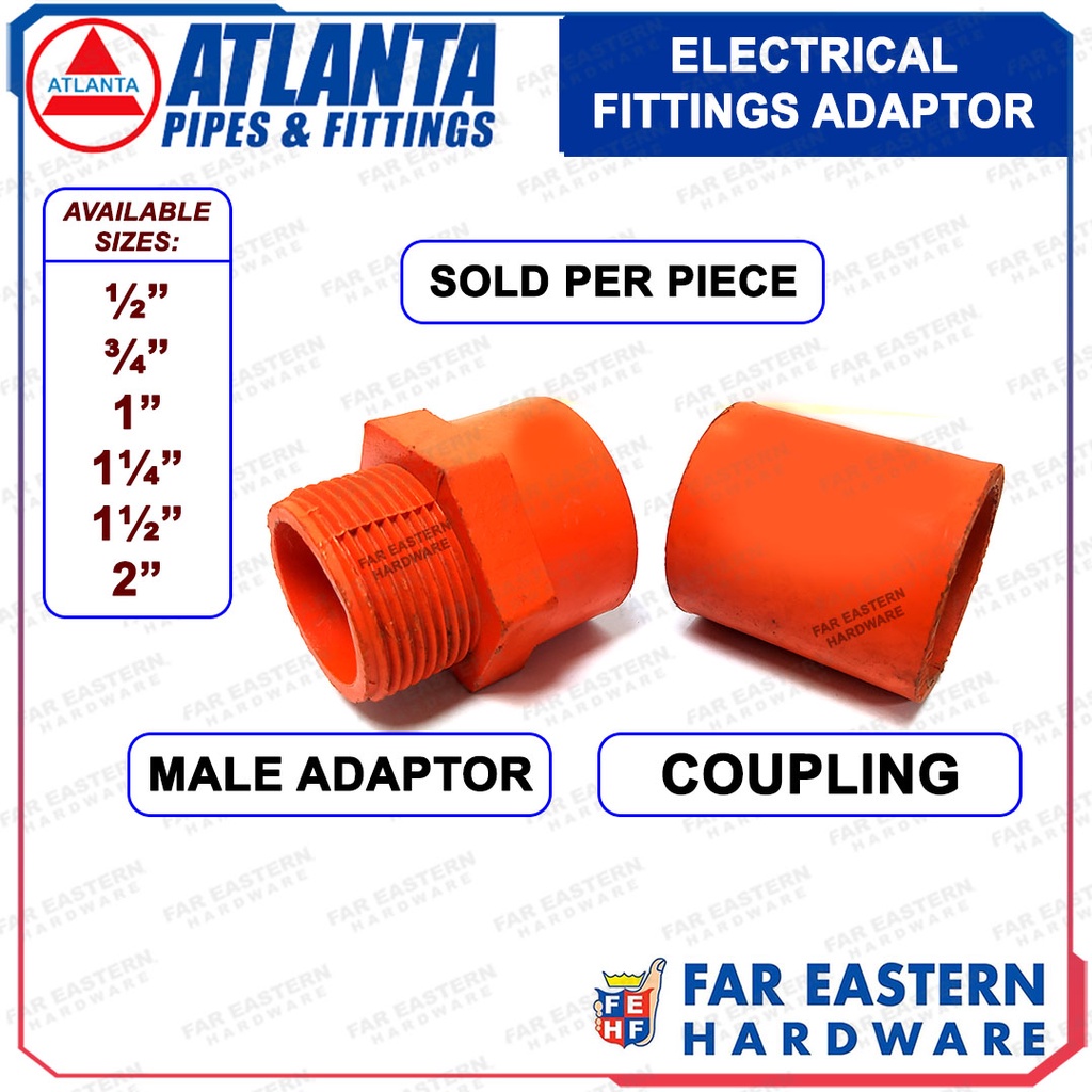 ATLANTA PVC Electrical Conduit Pipe Fittings Adaptor Male Adapter