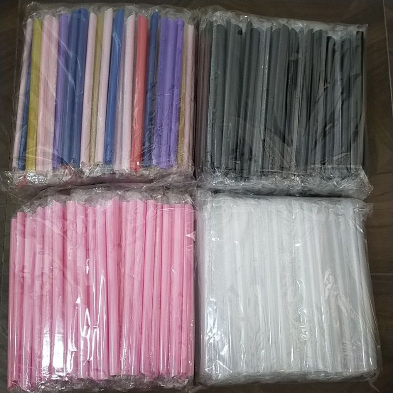 Boba Straw W/Wrap 23cm Fit to 16oz, 22oz (100pcs per pack) Shopee Philippines