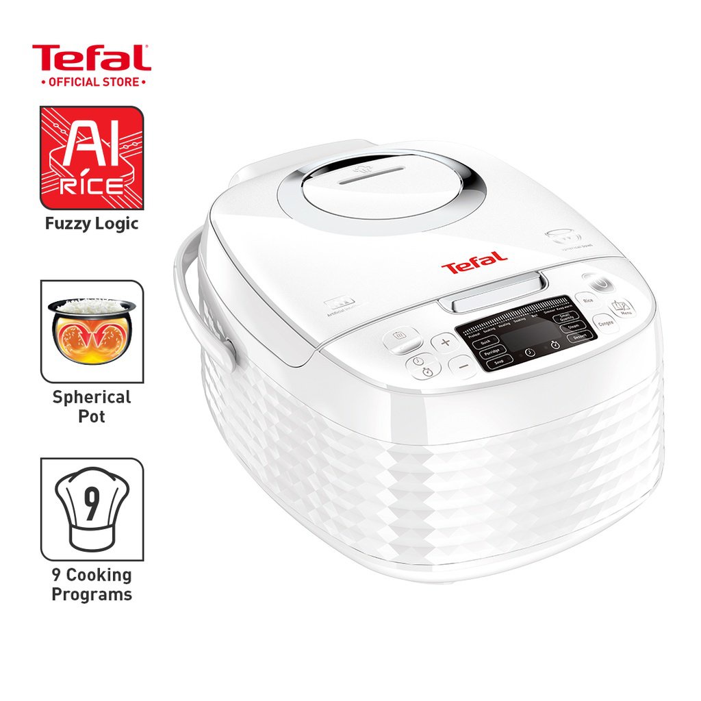 Tefal Rice Cooker Entry Spherical Pot 5L (White) RK7521 Shopee
